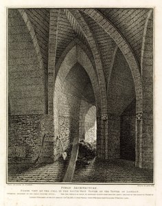 North View of the Cell in the South West Tower of the Tower of London by English School