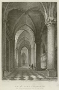 Notre Dame Cathedral, The Ambulatory Southern Side of the Choir by English School