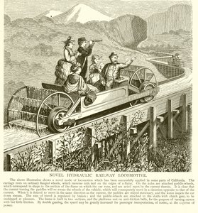 Novel Hydraulic Railway Locomotive in California by English School