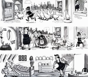 Nursery rhyme illustration by English School