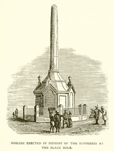 Obelisk Erected in Memory of the Sufferers at the Black Hole of Calcutta by English School