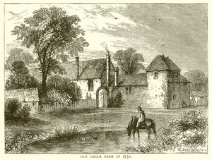 Old Chalk Farm in 1730 by English School