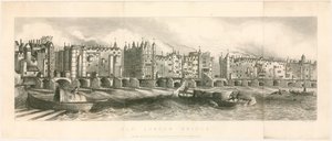 Old London Bridge by English School