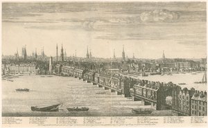 Old London Bridge - Bucks View 1749 by English School