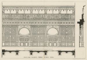 Old Oak Screen by English School