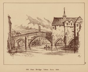 Old Ouse Bridge, Taken Down 1809 by English School