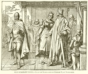 Old Suabian Types: Ernst of Suabia before Conrad II at Ingelheim