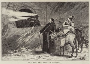 Old and New Style, a Contrast (engraving) by English School