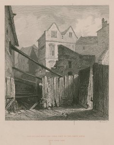 Old Houses with the Open Part of the Fleet Ditch near Field Lane by English School