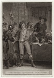 Oliver Cromwell Dissolving the Long Parliament by English School