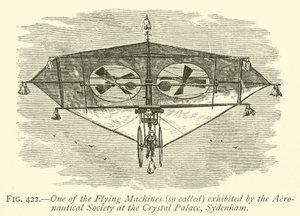 One of the Flying Machines Exhibited by the Aeronautical Society at the Crystal Palace, Sydenham