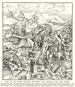 One of the many battles between the Mongols and the Turks