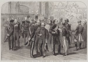 Opening of the International Exhibition, the Procession forming in the South Central Court by English School