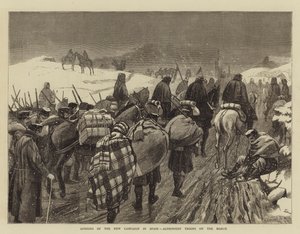 Opening of the New Campaign in Spain, Alphonsist Troops on the March