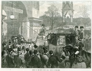 Opening of the Royal Albert Hall by Queen Victoria by English School
