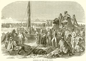 Opening of the Suez Canal by English School
