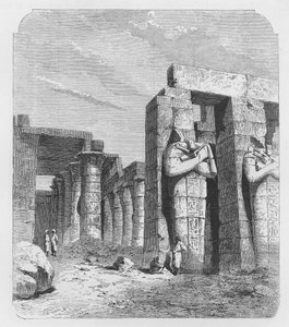 Osiride columns of the Rameseum, Thebes by English School