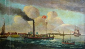 P.S. Royal Charter at Barton waterside, c.1850 by English School