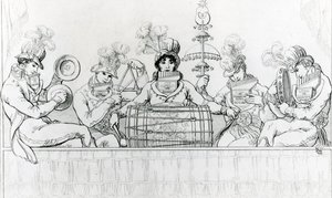 Padean Minstrels in Performance at Vauxhall Gardens, London by English School