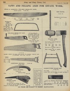 Page from Army and Navy Stores Catalogue