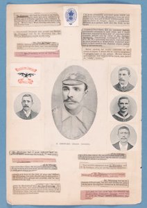 Page from a scrapbook compiled by Nat Whittaker during the 1895-96 season by English School