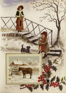 Page from late Victorian scrapbook