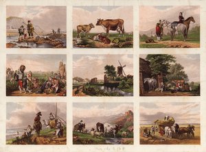 Page of Victorian printed scraps
