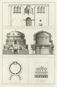 Palace and mausoleum of Theodoric at Ravenna, Italy, 5th and 6th Centuries by English School