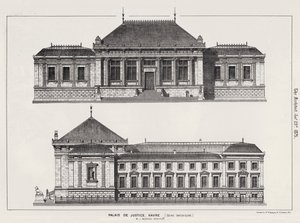 Palais De Justice, Havre, Seine Inferieure (engraving)