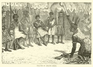 Palaver of Ashanti Chiefs by English School