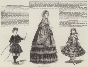 Paris Fashions for Winter by English School
