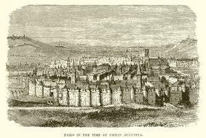 Paris in the Time of Philip Augustus by English School