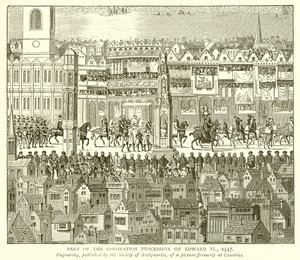 Part of the Coronation Procession of Edward VI, 1547 by English School