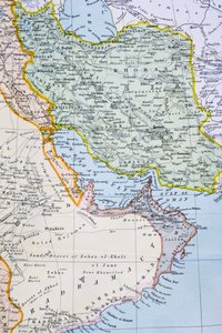 Partial Map of the Middle East Showing the Red Sea, Persian Gulf and Horn of Africa in the 1890s, from 
