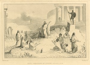Paul Preaching at Athens, Acts XVII, 22, 34
