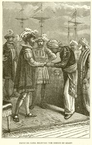 Paulo da Gama receiving the Sheikh on Board by English School
