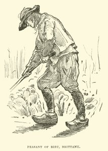 Peasant of Riec, Brittany by English School