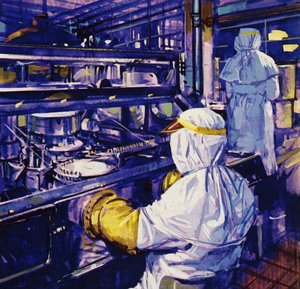 Penicillin was first mass produced in America