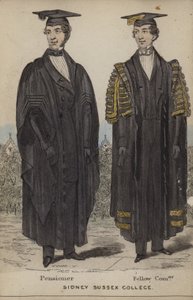 Pensioner, Fellow Commoner, Sidney Sussex College by English School