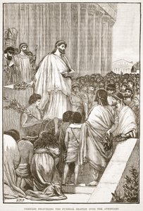 Pericles Delivering the Funeral Oration over the Athenians by English School