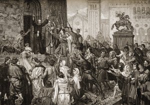 Peter the Hermit preaching during the First Crusade