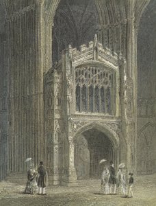 Peterborough Cathedral, View of the Porch, West End by English School