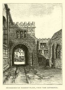 Peterborough Market-Place, from the Cathedral by English School