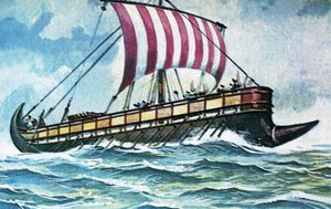 Phoenician Ship by English School