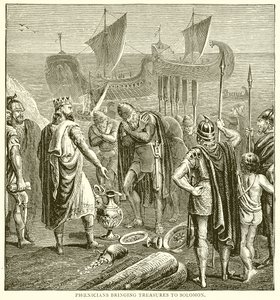 Phoenicians bringing Treasures to Solomon by English School