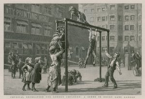 Physical recreation for London children: A scene in Drury Lane Garden