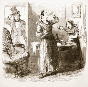 Picturesque Sketches of London: The Lodging House, from The Illustrated London News, 1849 by English School