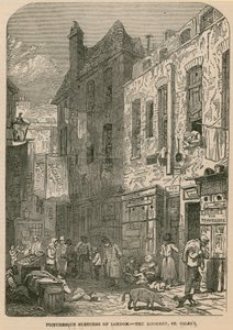 Picturesque Sketches of London - The Rookery, St Giless by English School