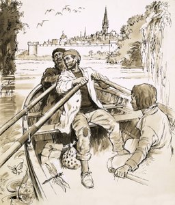 Pierre Steered the Boat into a Wide Stretch of the River