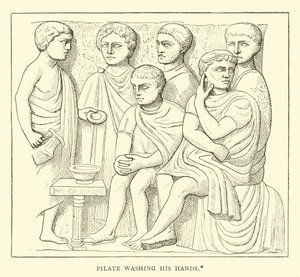 Pilate Washing His Hands by English School
